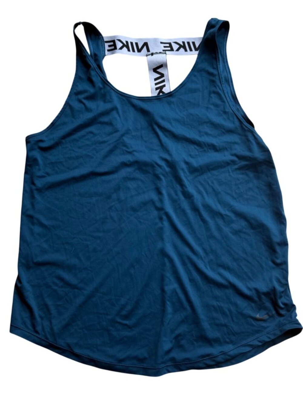 Nike Women's Athletic Tank Top XL Blue Elastika Racerback Strap Tennis Workout